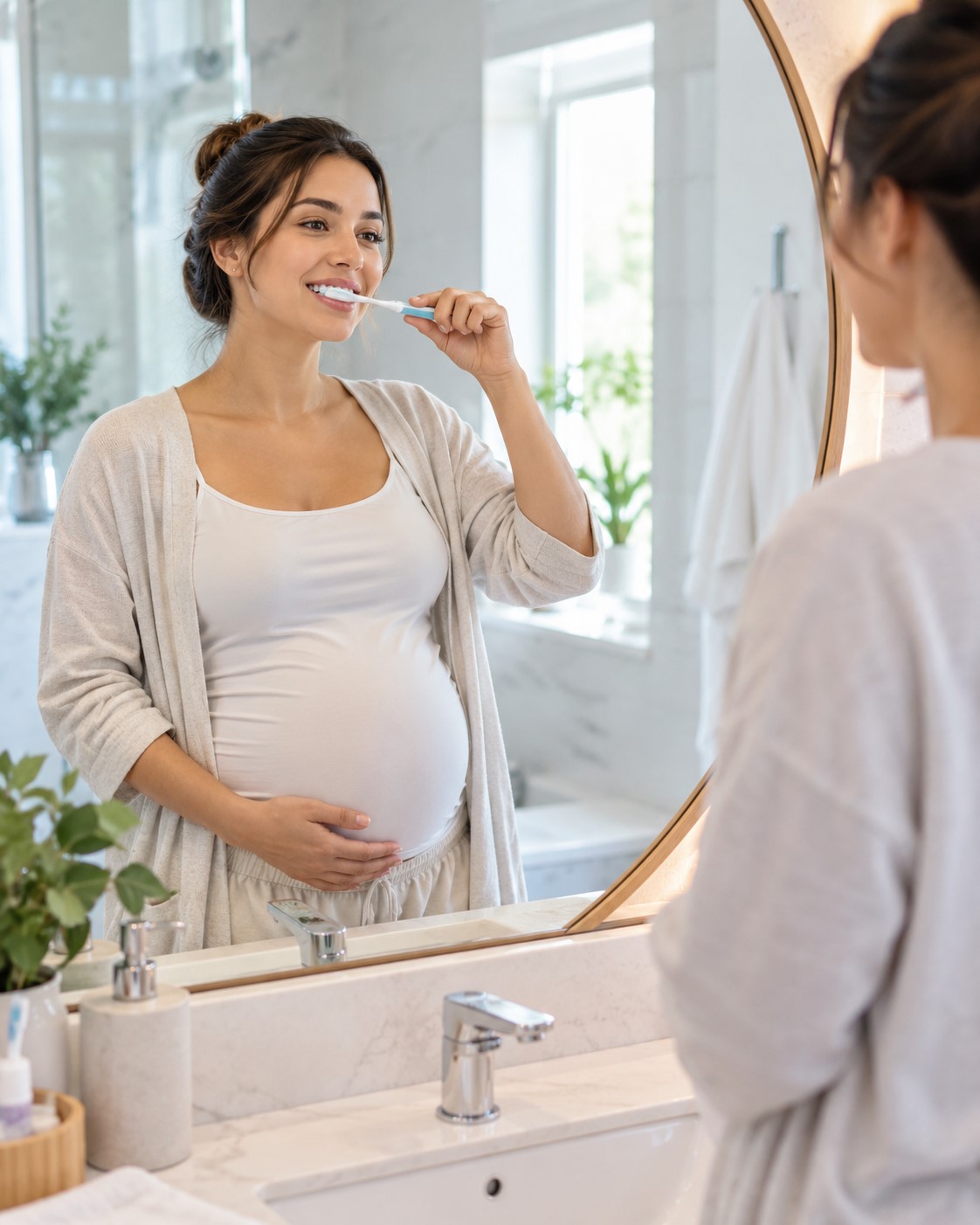 Mẹ bầu bị chảy máu chân răng do thay đổi nội tiết thai kỳ