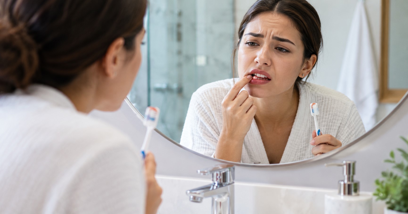 Chảy máu chân răng khi đánh răng – bọt kem đánh răng lẫn máu
